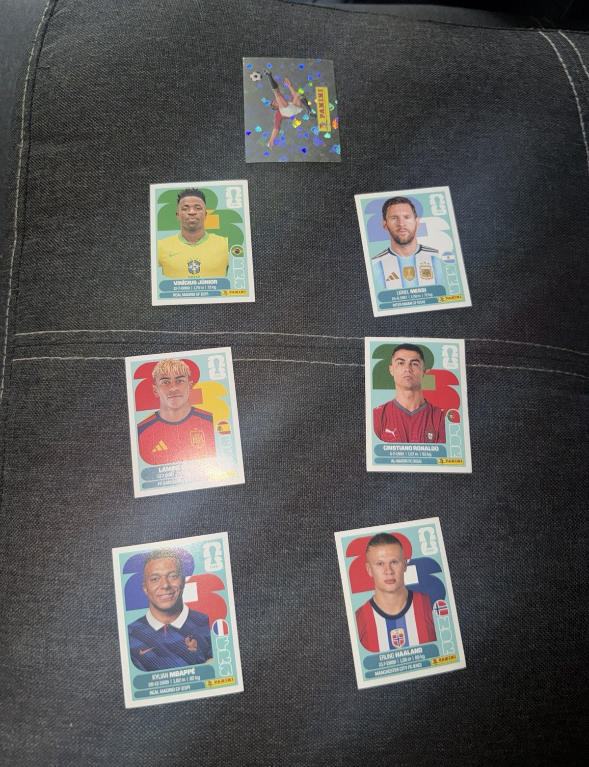 Panini 2024 FIFA 365 Soccer Card Lot of 6 Rookie – Messi Ronaldo Mbappé Yamal