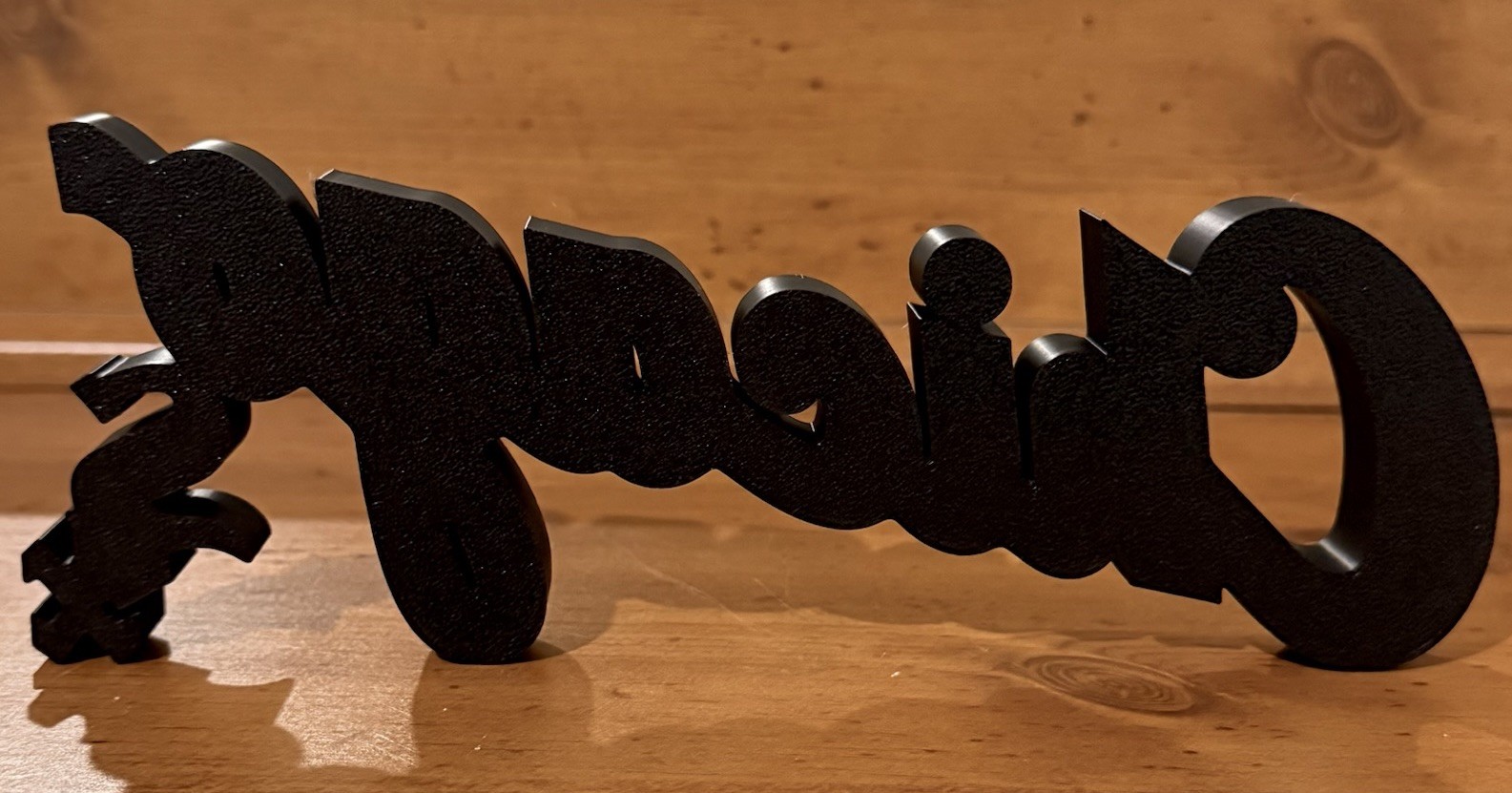Chicago White Sox Script Sign Logo 3D White Black Freestanding Shelf Desk Decor