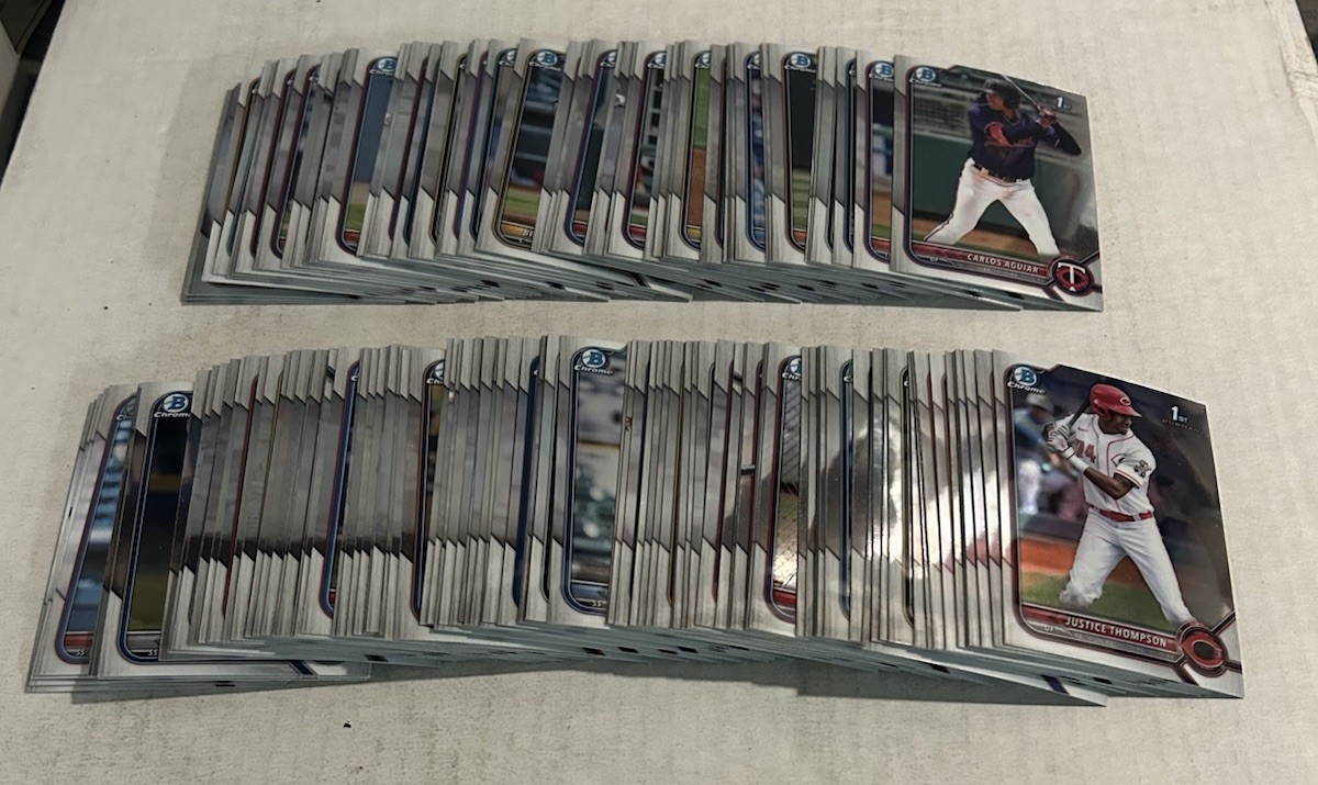 2022 Bowman Chrome Prospects Complete Set (BCP1-BCP150) De La Cruz Rookie S33
