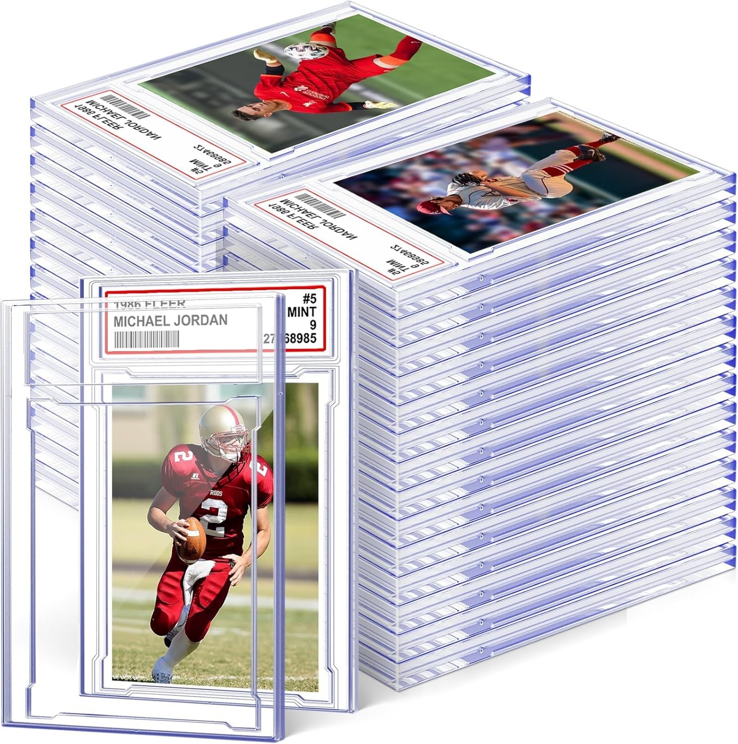 Acrylic Baseball Card Display Case, 50 Pcs