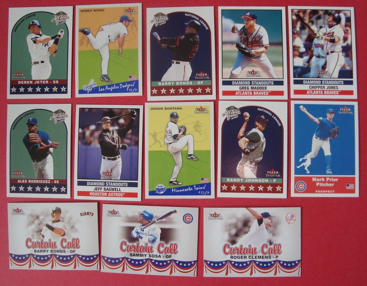 Lot over (1100) 2002 Fleer Tradition Update BASEBALL cards