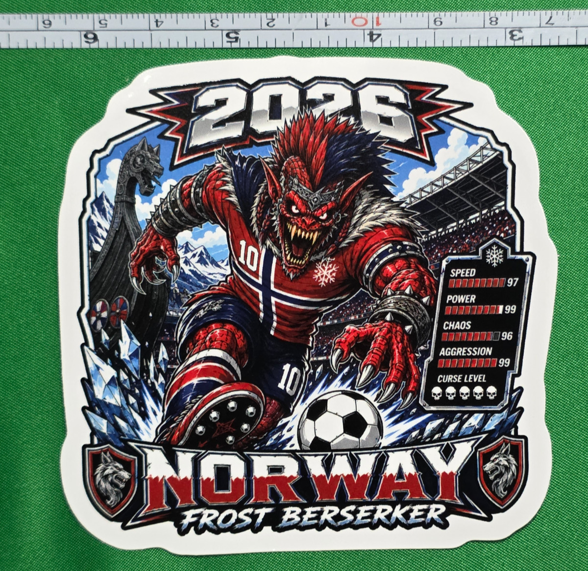 Norway FIFA 2026 World Cup Soccer 9x9cm Durable Die-Cut Vinyl Sticker