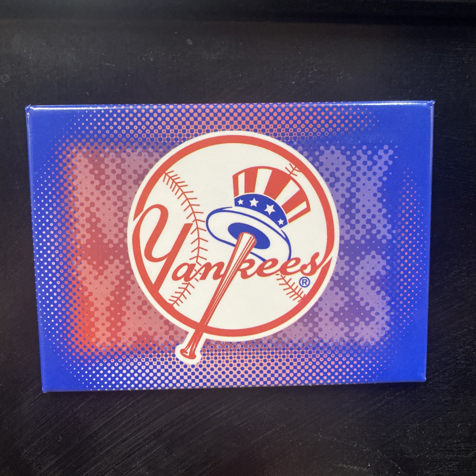 Vintage New York Yankees Logo Crown Pro MLB 1998 Fridge Magnet 3.5in X 2.5in