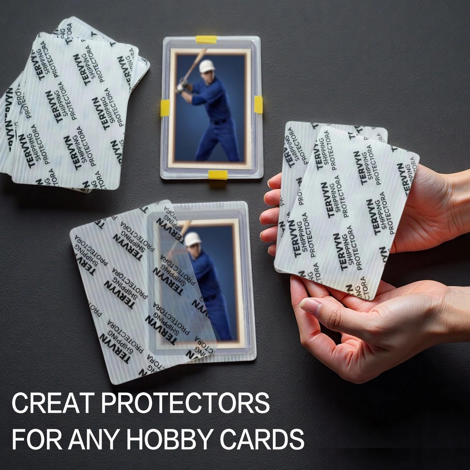 120 Pack Trading Card Shipping Protectors3.5″x4.5″, Translucent Premium Ultr…