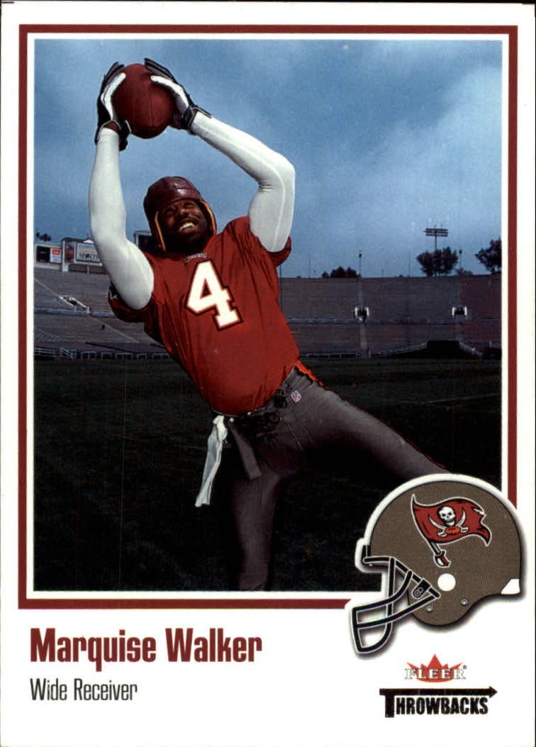 2002 Fleer Throwbacks #125 Marquise Walker Rookie Tampa Bay Buccaneers RC