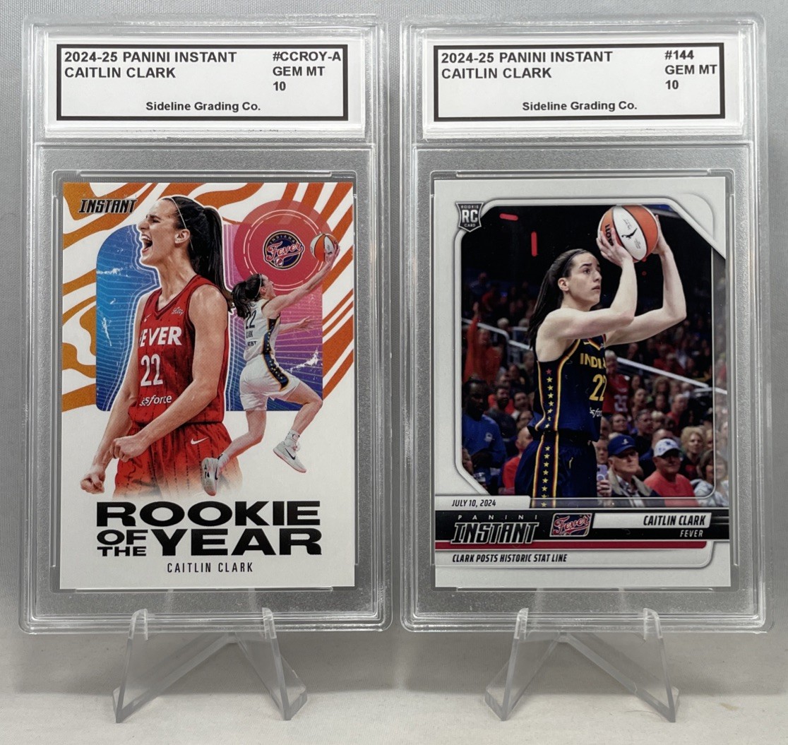 Caitlin Clark Rookie Set Graded Gem Mint 10 Panini Instant & Rookie of the Year