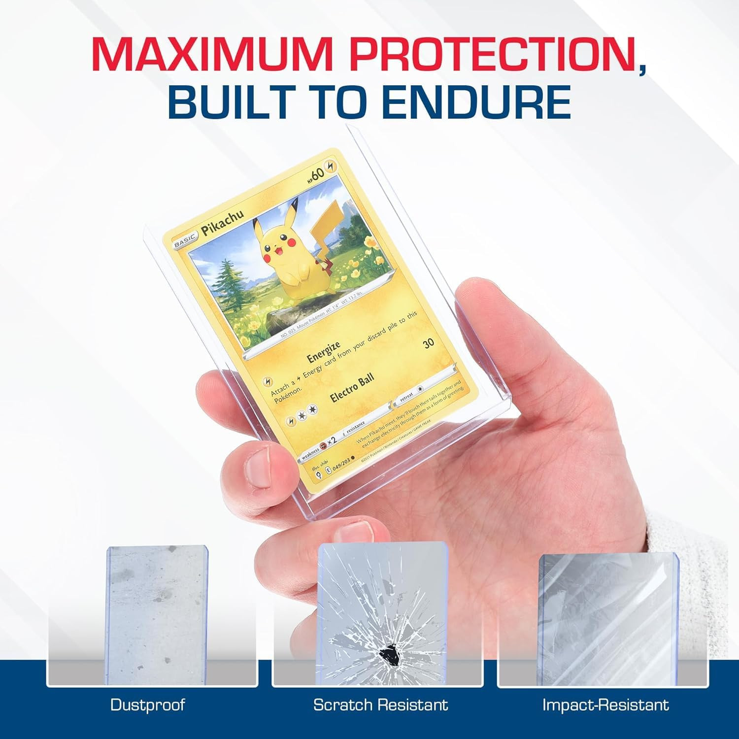 3X4 Topload Card Holder – Standard – 100Ct | Rigid PVC Trading Card Protection f
