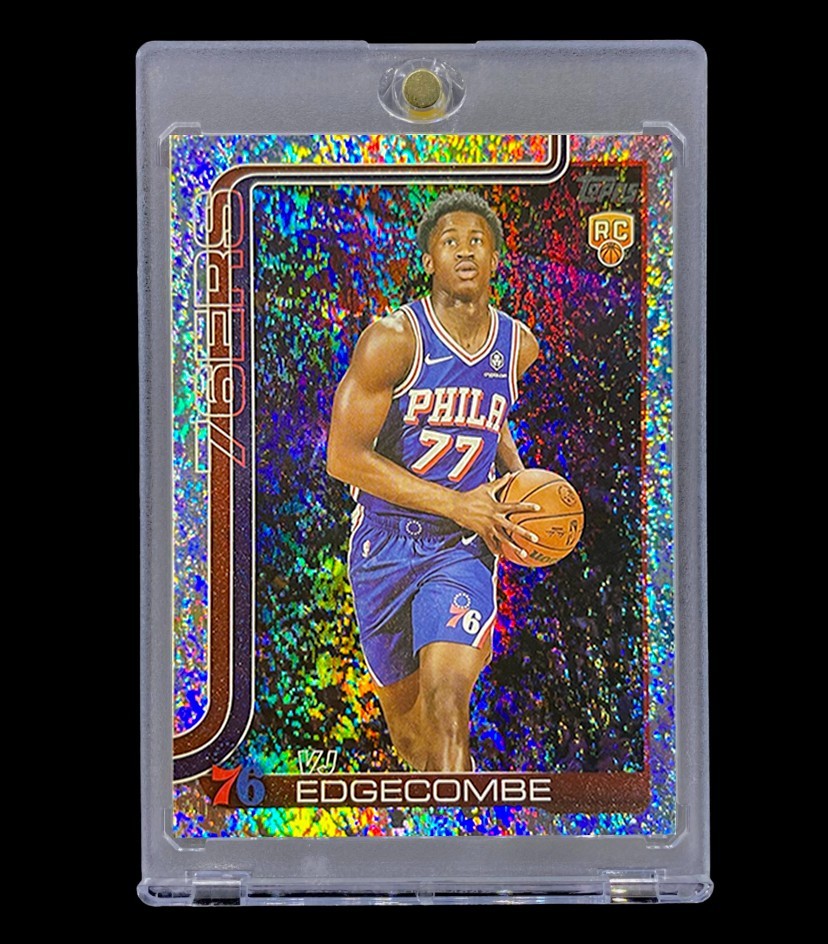 VJ EDGECOMBE ROOKIE SPARKLE REFRACTOR RARE HOLO SILVER SP Foil Non Auto – 76ERS