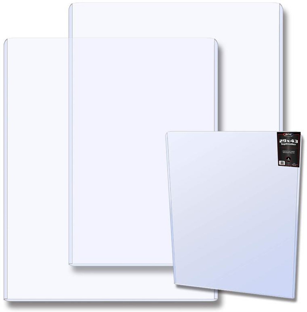 BCW 29×43 Poster Toploader Rigid PVC Uncut Sheet Holder Archival Display