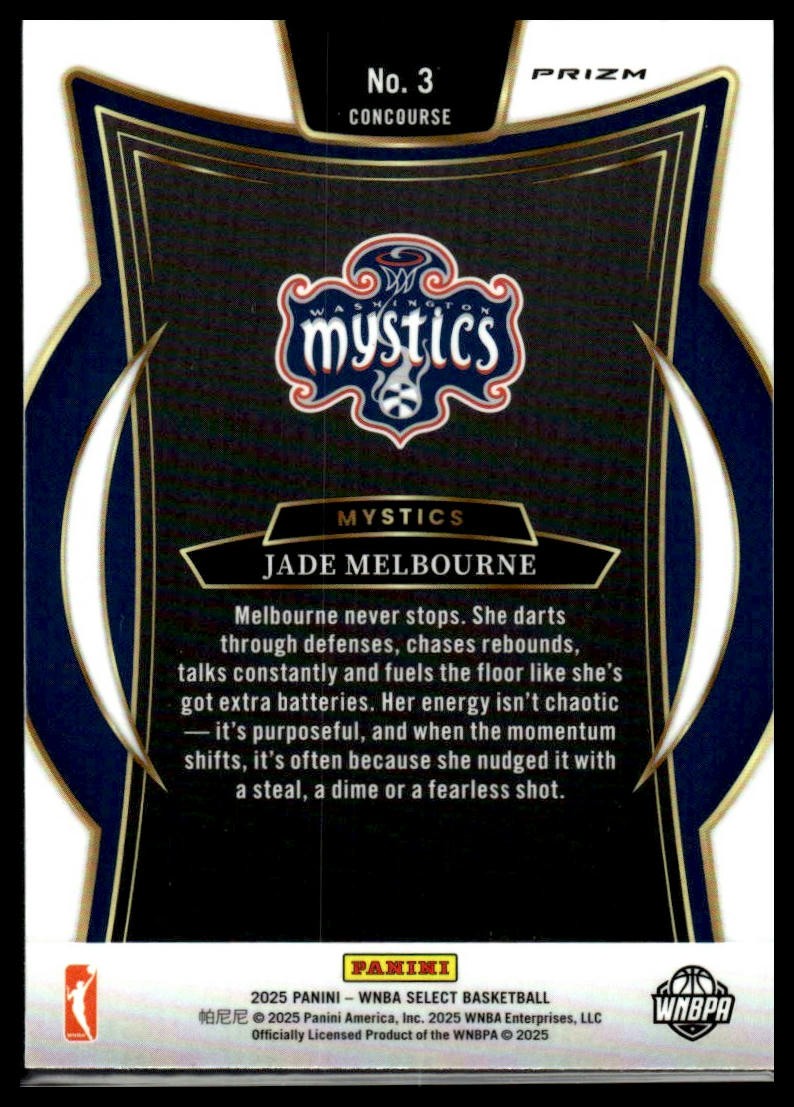 2025 Panini Select WNBA JADE MELBOURNE #3 NM