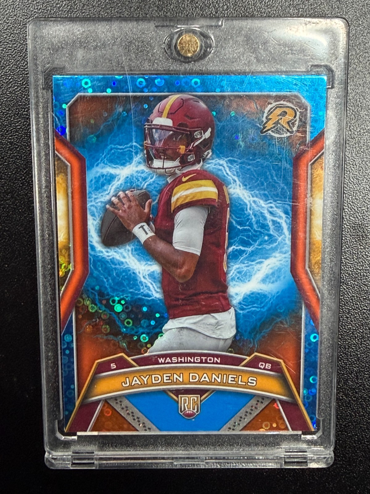 2024 Topps Resurgence #196 Jayden Daniels RC Sky Blue Pink Shock Commanders