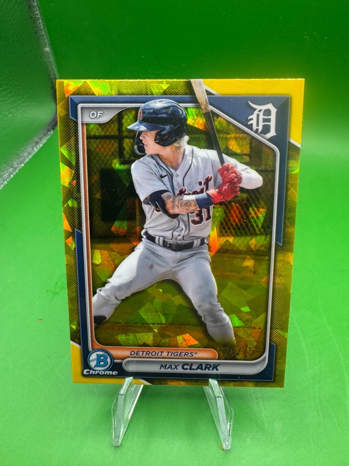 2024 Bowman Chrome Draft Sapphire Edition – Max Clark #BDC-104 Yellow /75 (RC)