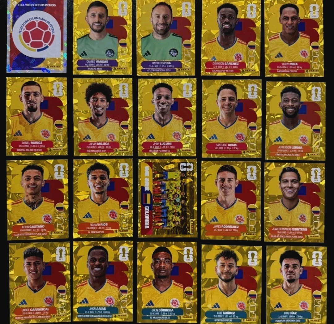 Colombia team full gold crumple world cup 2026