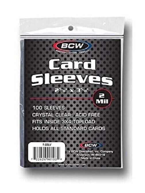 BCW (5000 count) Soft Trading Card Sleeves (50 Packs) Acid Free Archival Safe
