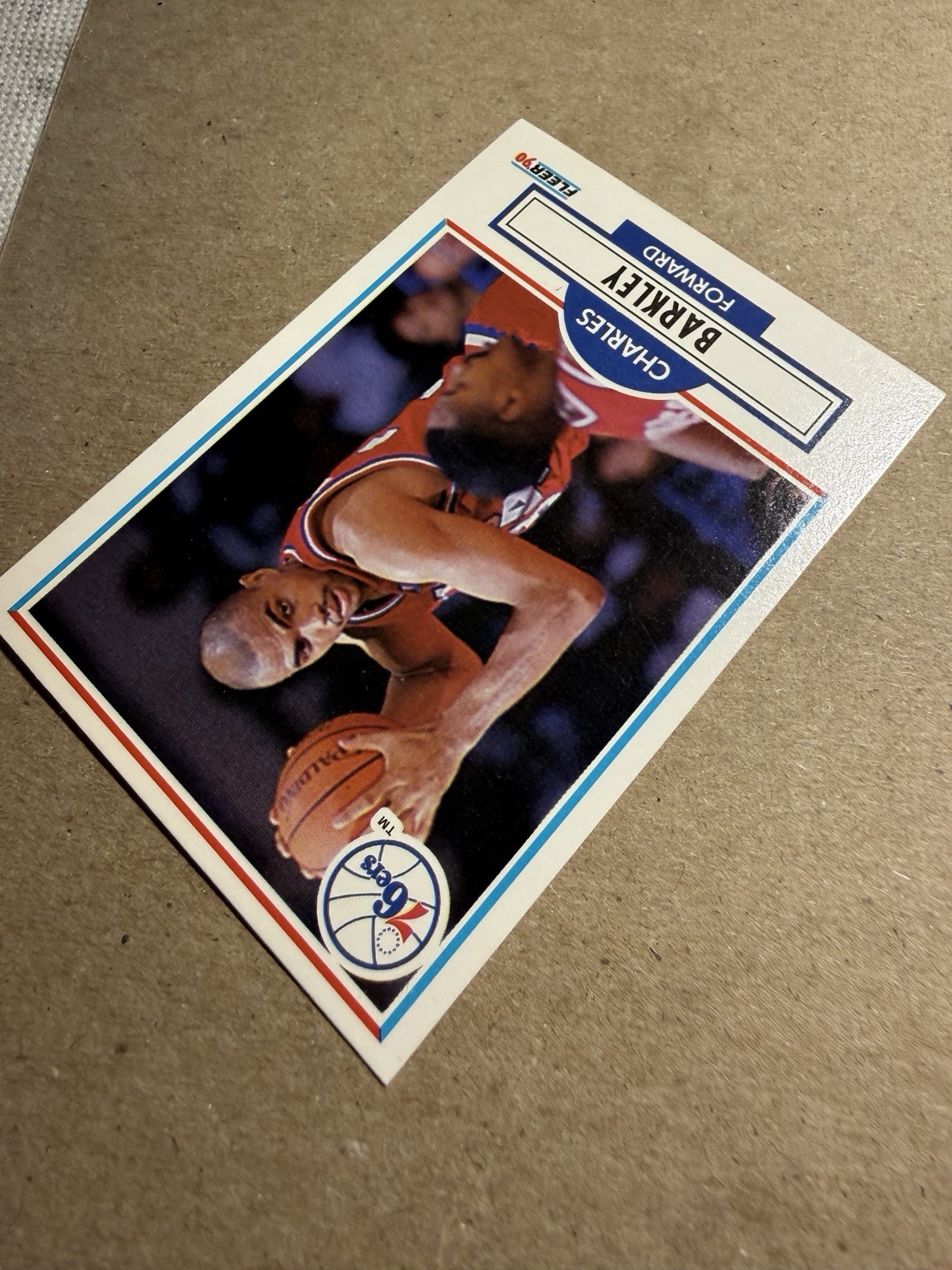 Charles Barkley Fleet 1990 Error Misprint Card-Neat Mint Or Better-Ungraded