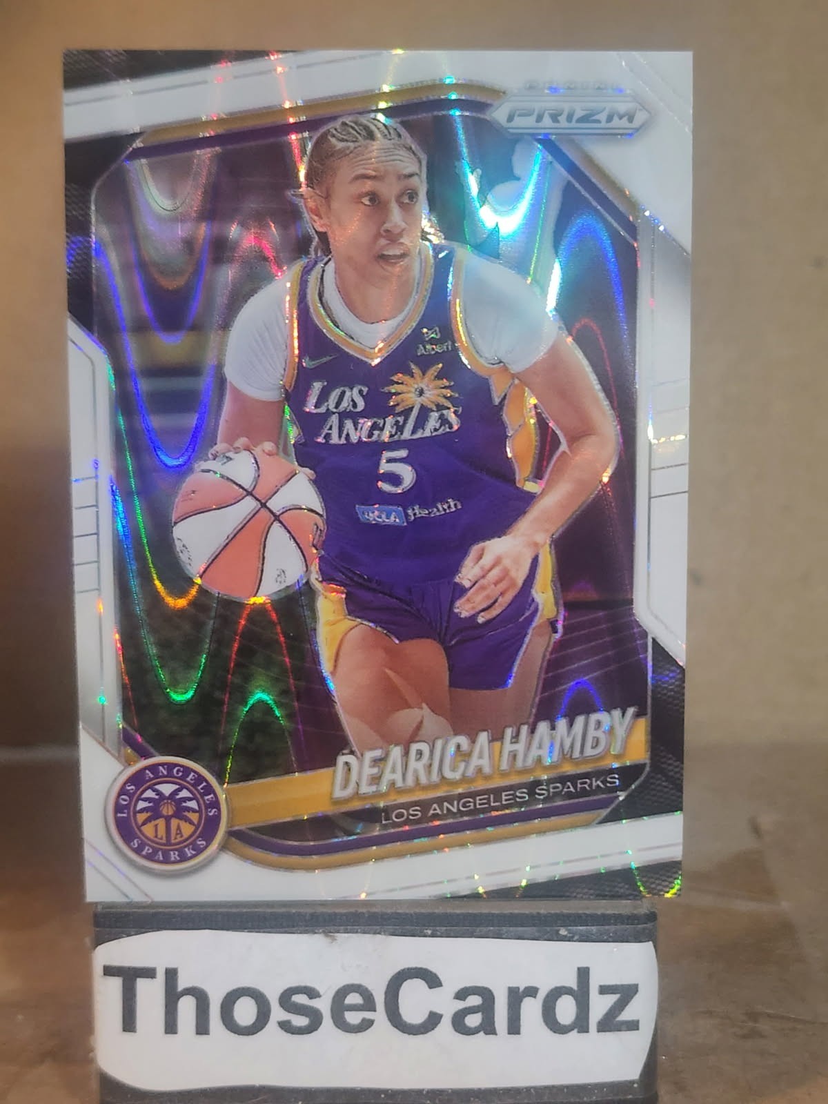 2025 Panini Prizm WNBA White Seismic Prizm #39 Dearica Hamby