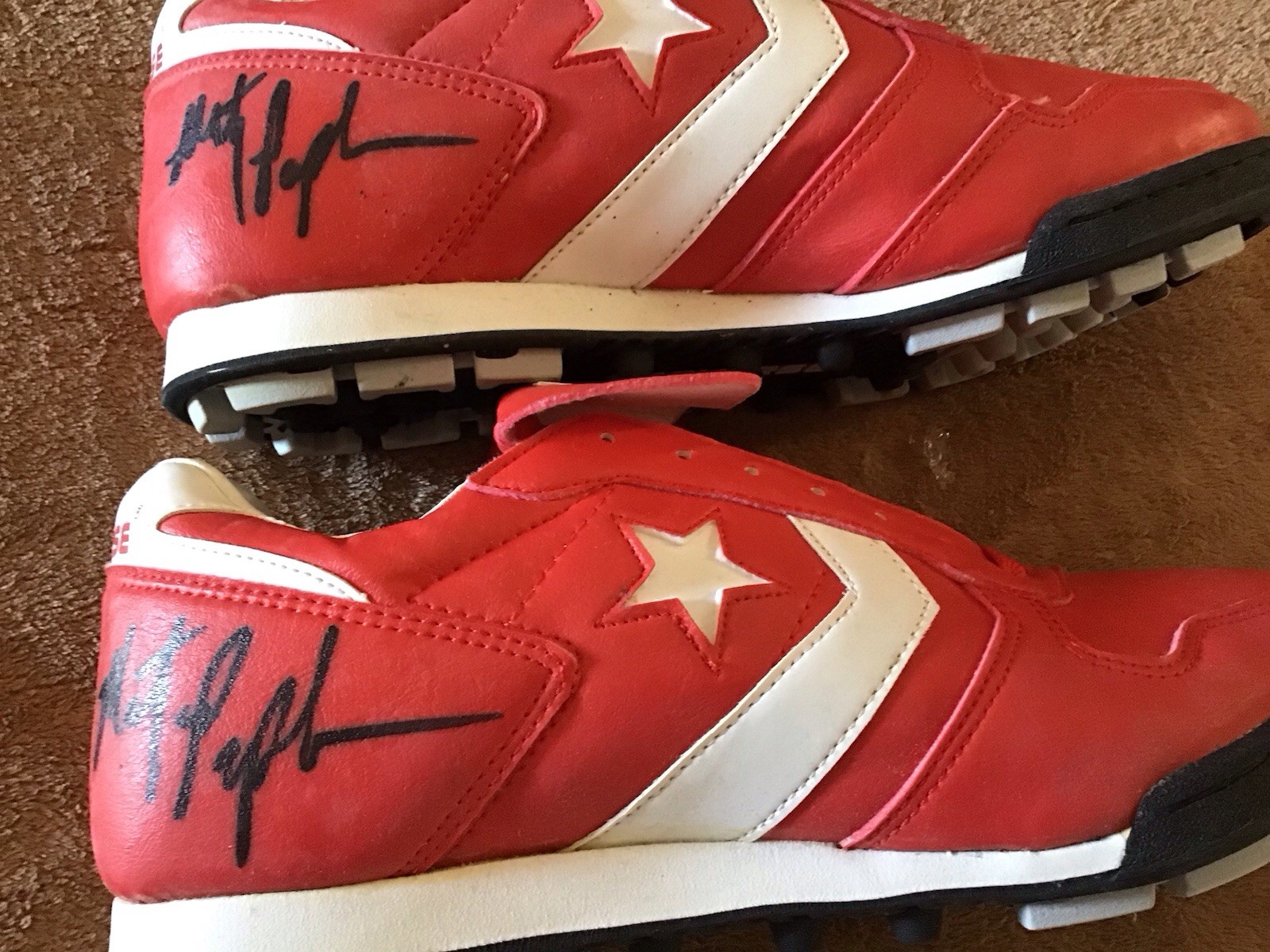Vintage Converse New Unknown Autographed Size 13 ( No Box) Baseball Cleats