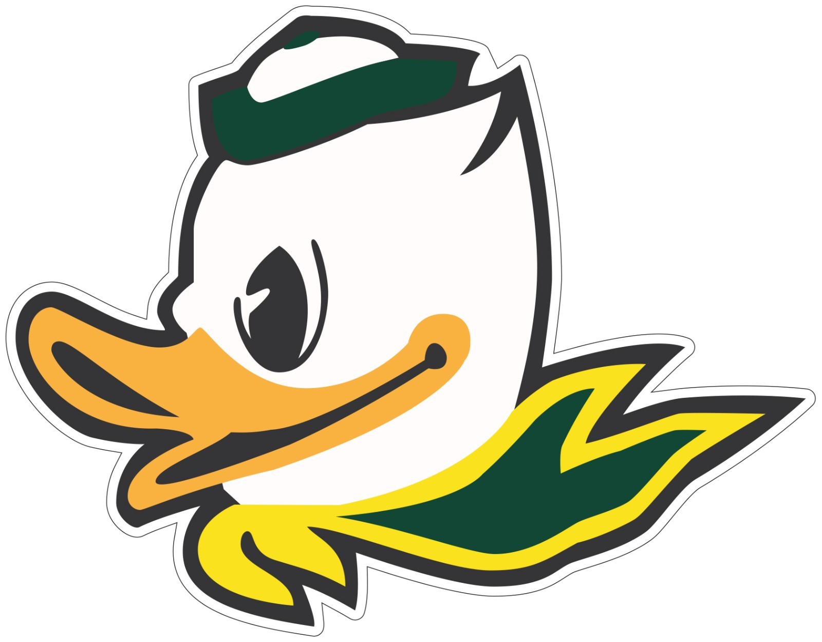 Oregon Ducks – Die Cut Laminated Vinyl Sticker All Weather Safe 2″-15″