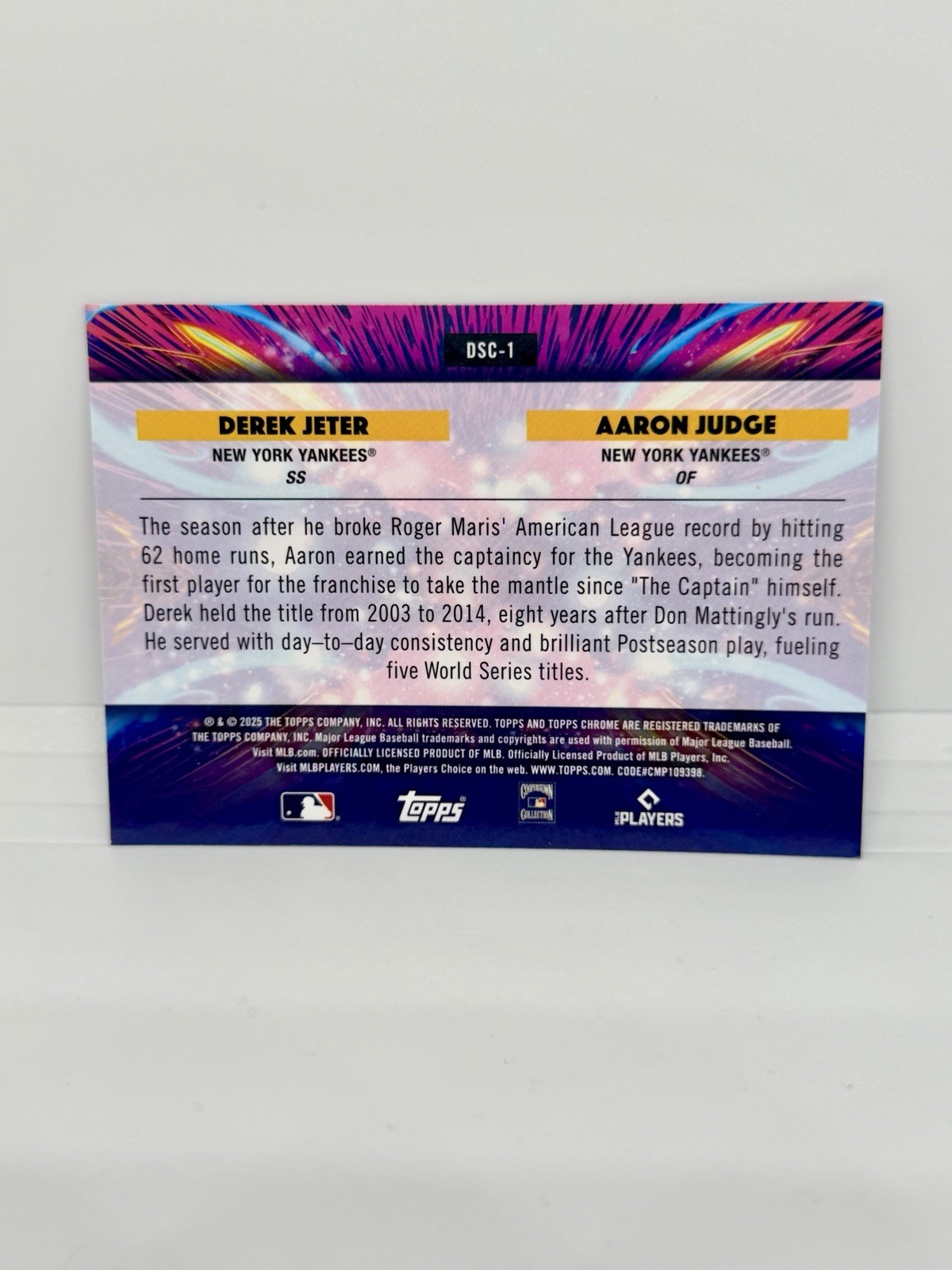 DEREK JETER AARON JUDGE 2025 Topps Cosmic Chrome Star Clusters Yankees #DSC-1