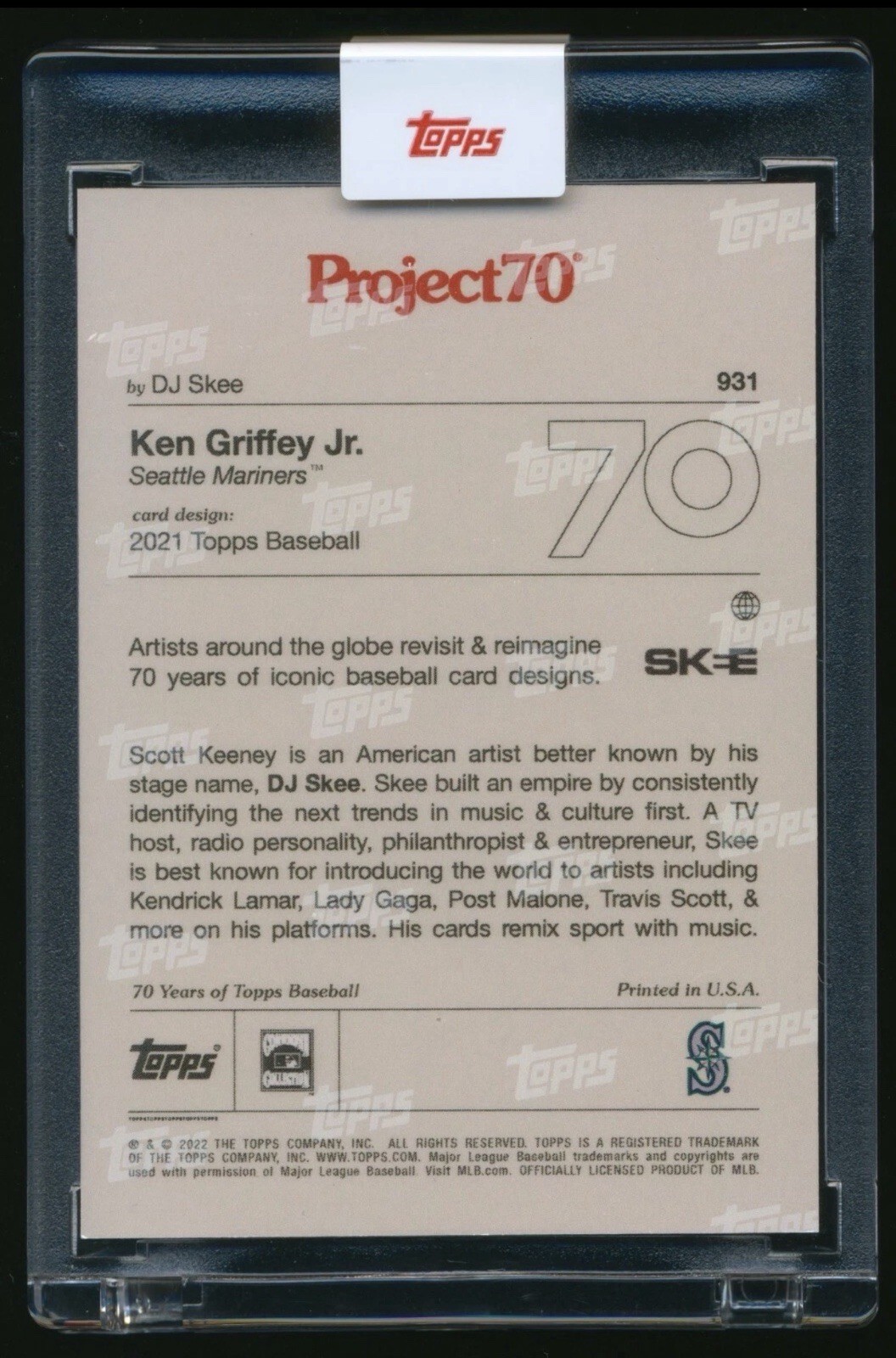 2022 Topps Project 70 – 2021 Topps Baseball Ken Griffey Jr #931 2021 Topps…