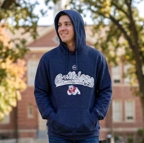 Fresno State Bulldogs Hoodie Men’s Large Navy Blue Colosseum OHT Go Dogs!