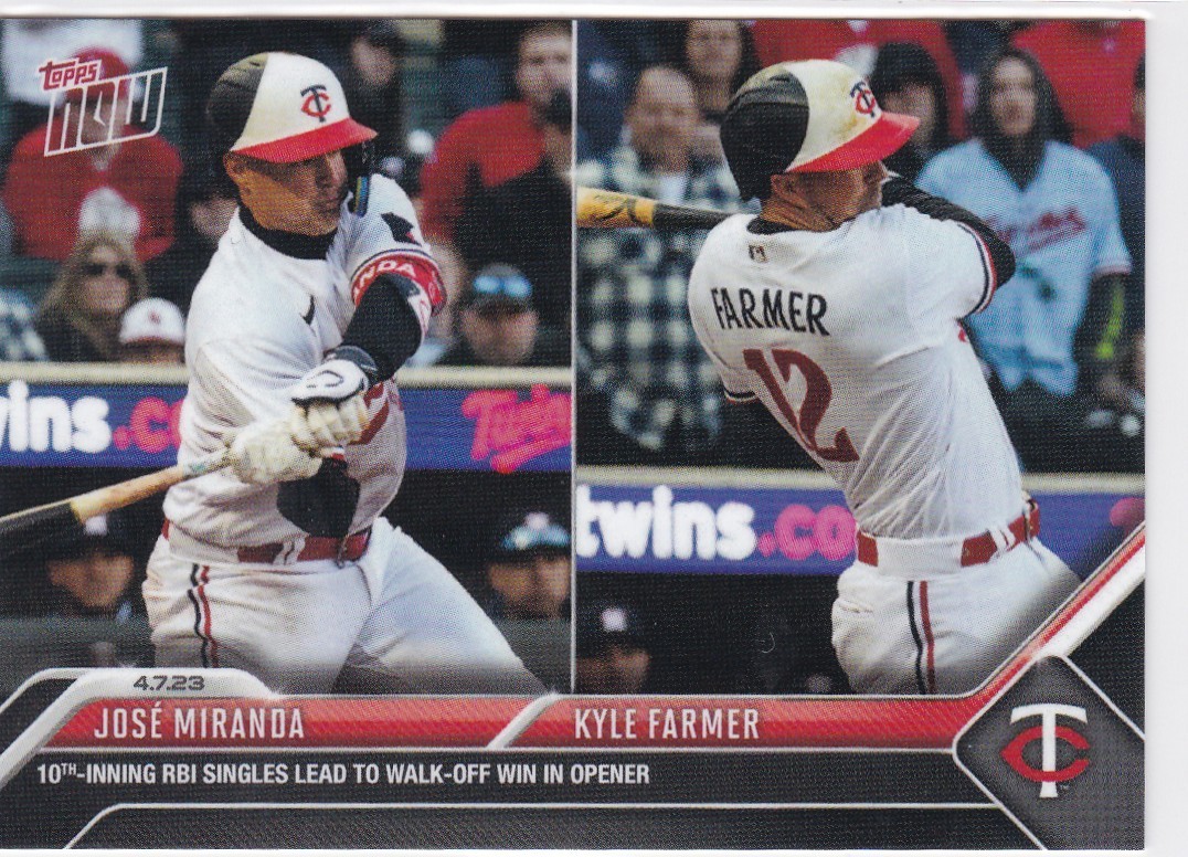2023 TOPPS NOW #68 JOSE MIRANDA & KYLE FARMER- MINNESOTA TWINS