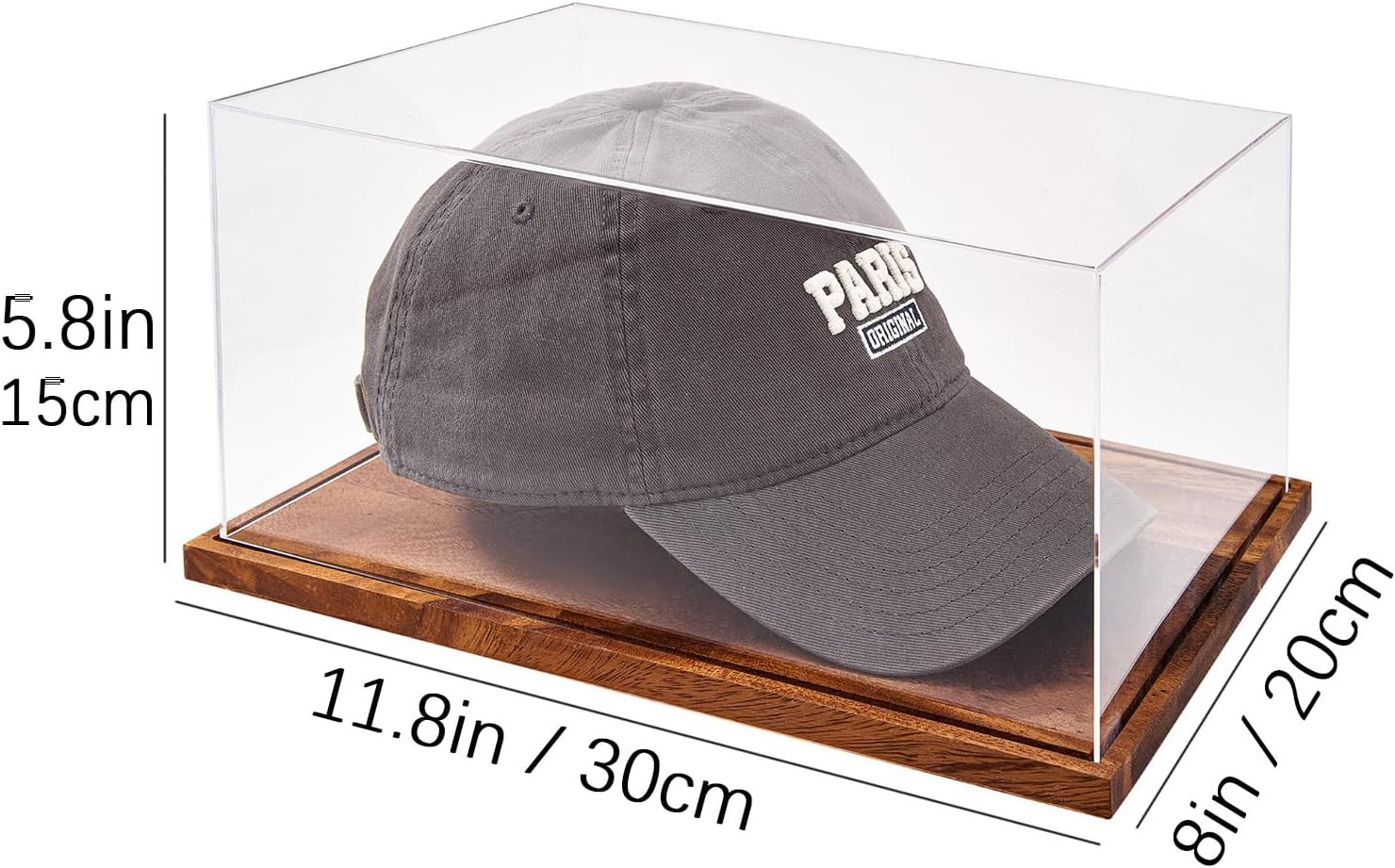 Hat Display Case, No Assembly Required Clear Acrylic Baseball Cap Stand, UV Prot