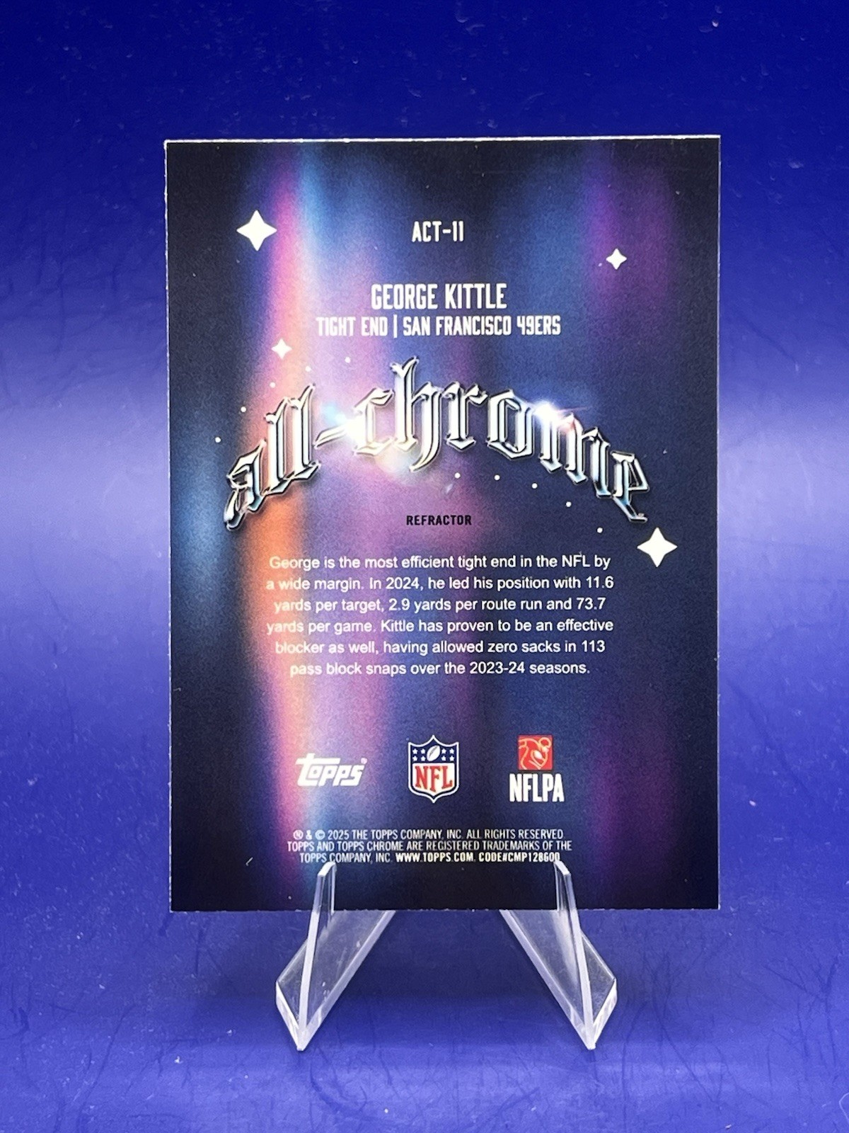 2025 Topps Chrome – All-Chrome Team George Kittle #ACT-11 Refractor 49ers