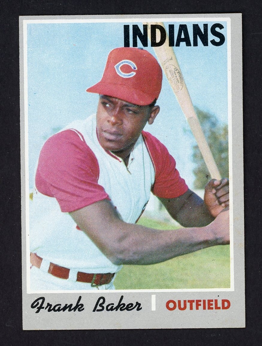 1970 Topps FRANK BAKER Cleveland Indians HIGH NUMBER #704 EX+ Condition (4)