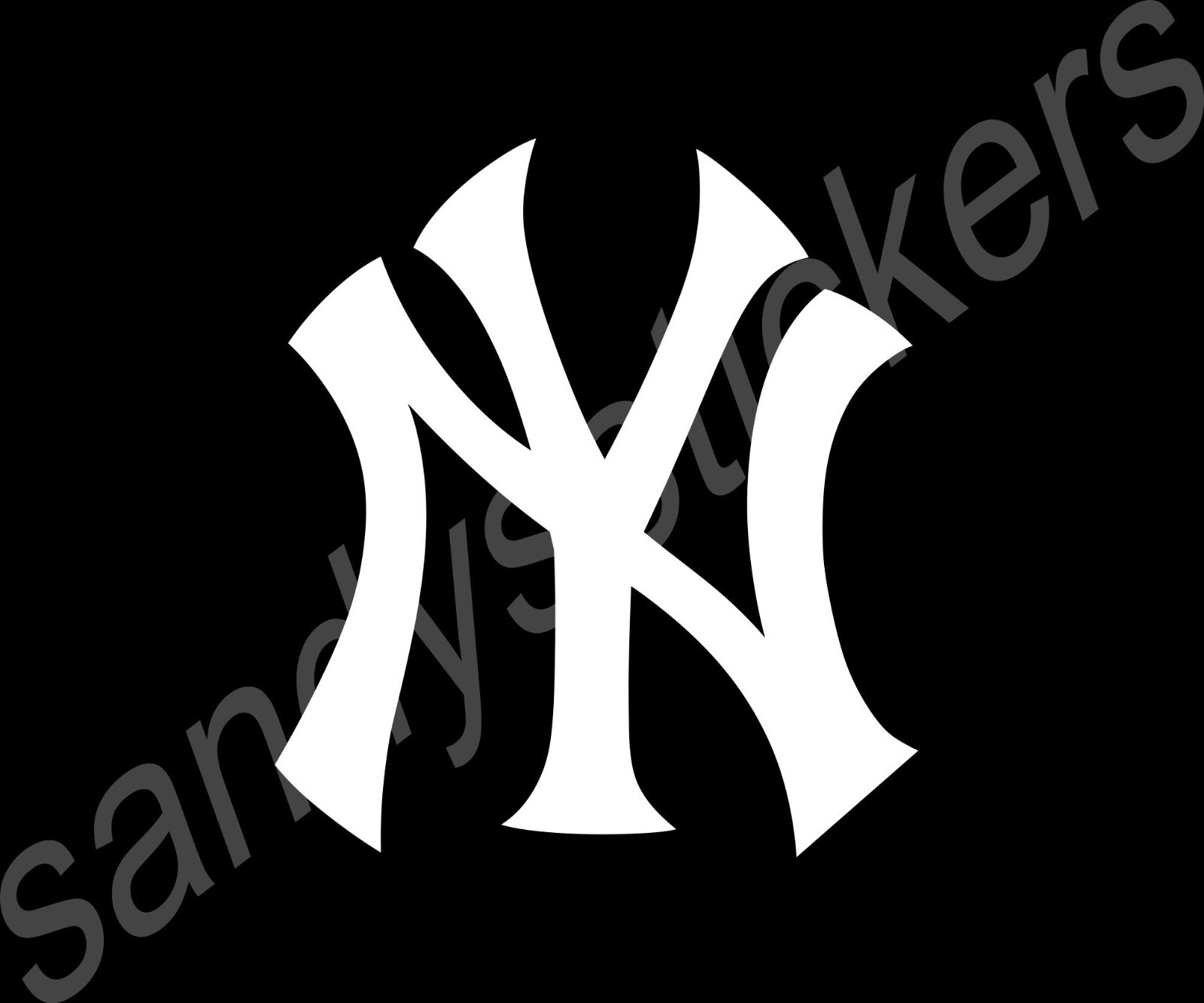 2x New York Yankees Vinyl Sticker Decal 4″ H Car Window Bumper Laptop – Set of 2