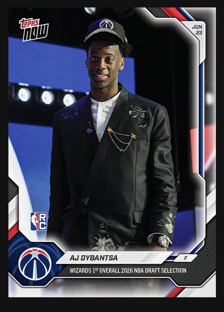 2025-26 Topps Now NBA Draft 1st Overall #ADYB AJ Dybantsa RC Rookie PRESALE🔥