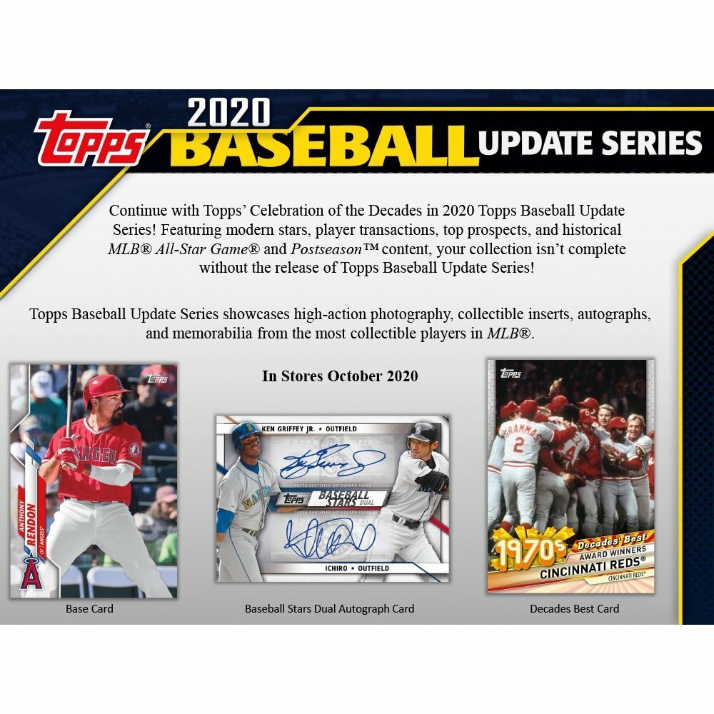 2020 Topps UPDATE Series Baseball Factory Sealed Retail Box 24 Packs 384 Cards