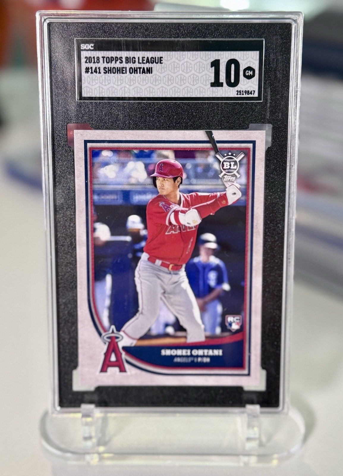 2018 Topps Big League Baseball Shohei Ohtani Rookie RC #141 Angels / SGC 10