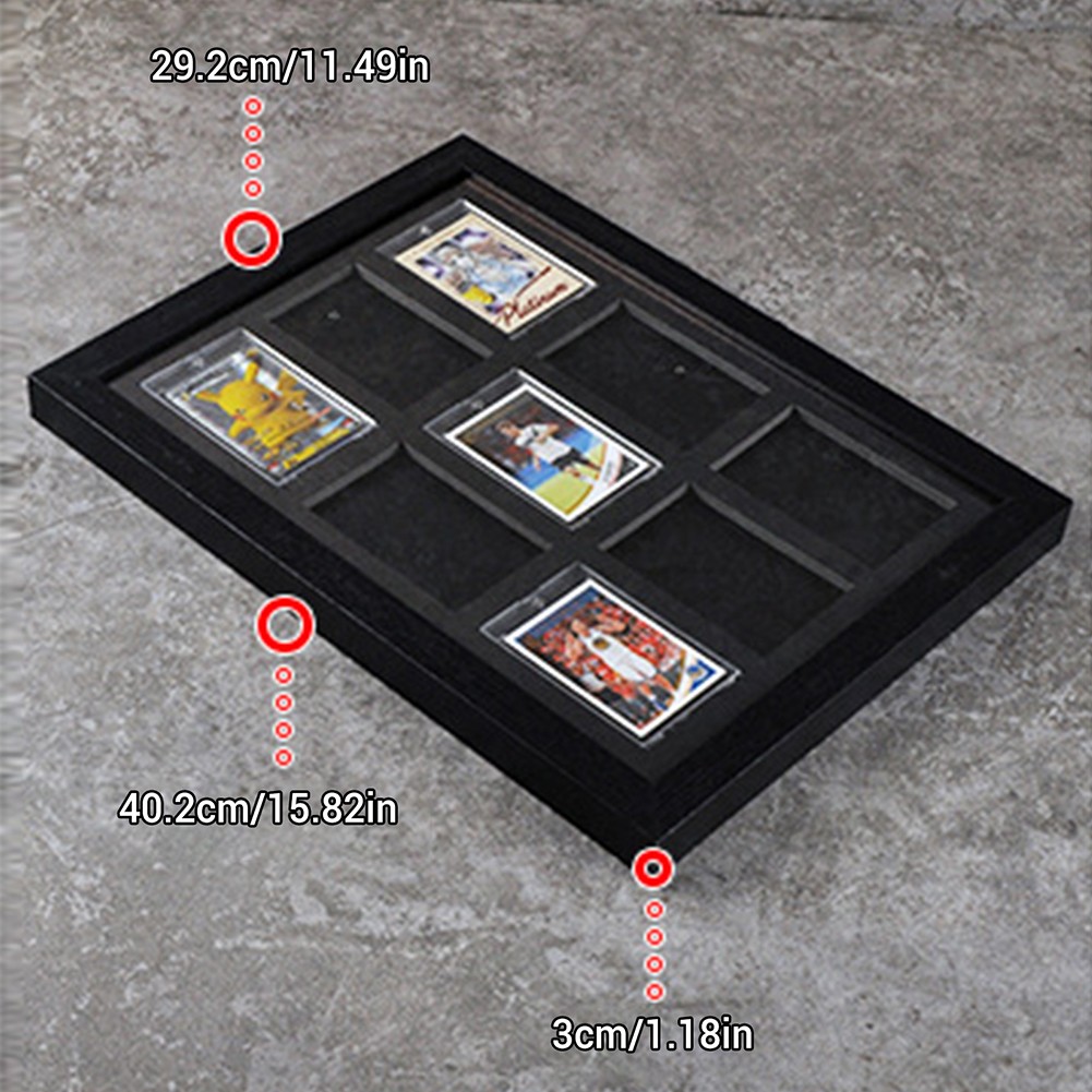US Wall Mount Trading Card Display Frame 35pt UV Protection Magnetic Card Holder