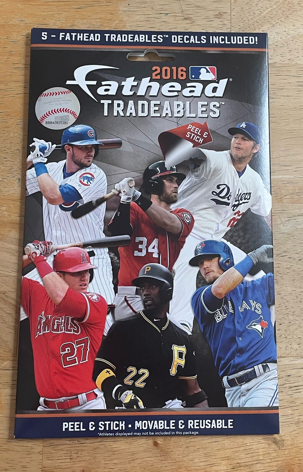 2016 Baseball fathead tradables 5 Pack Lot of 5×7