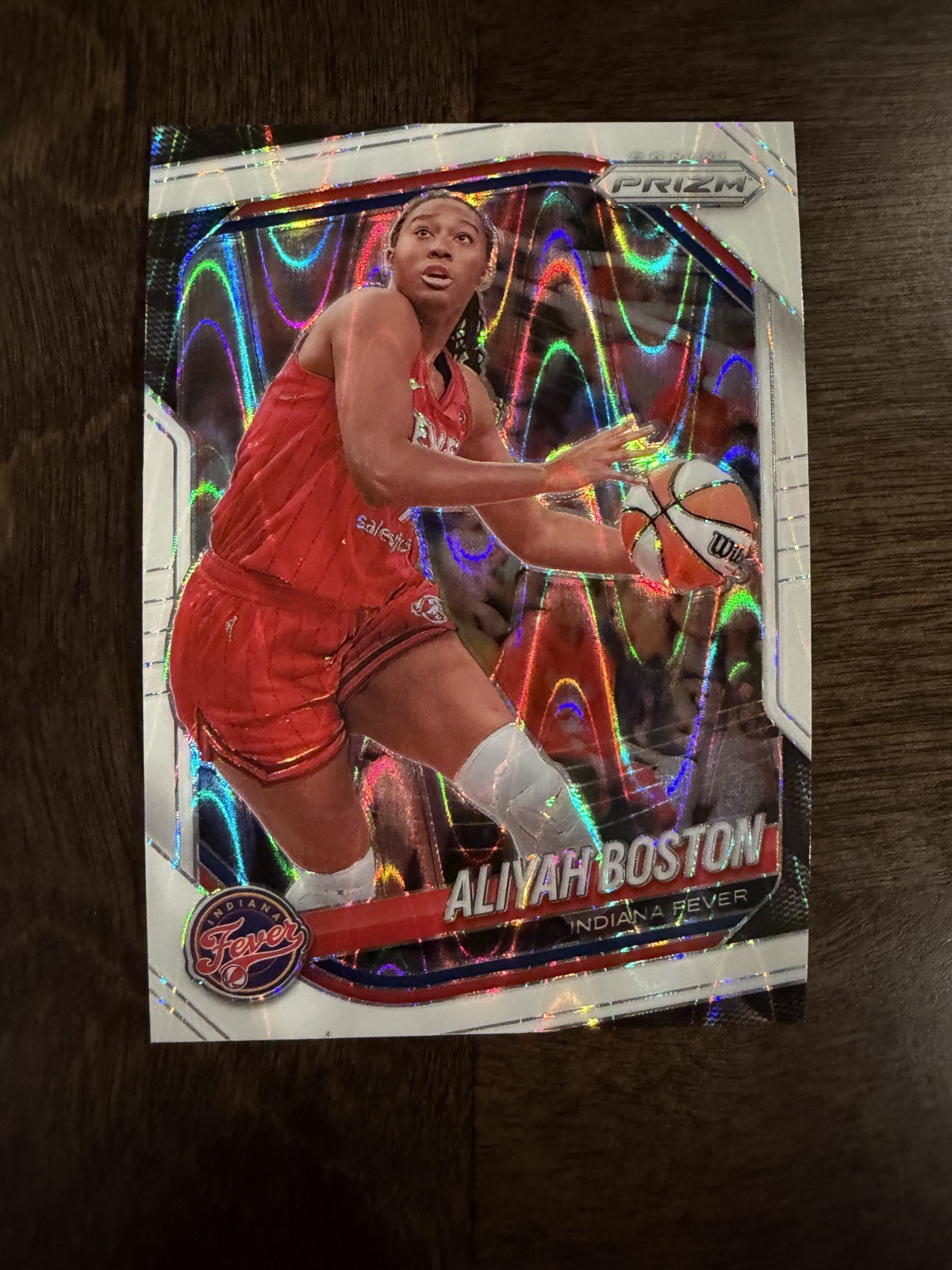 2025 Panini Prizm WNBA – Aliyah Boston #75 White Seismic Prizm