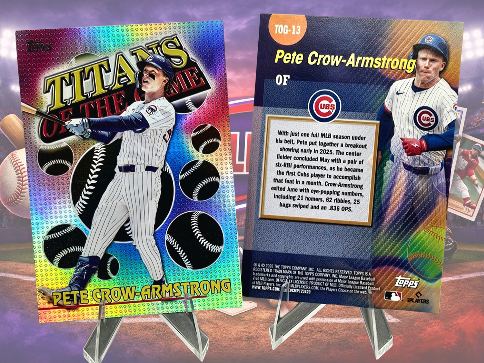 2026 Topps Series 1 Titans of the Game TOG-13 Pete Crow-Armstrong Chicago Cubs