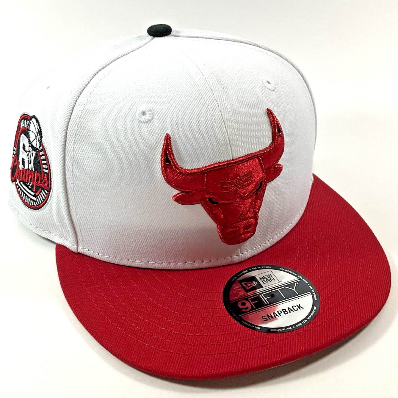 New Era Chicago Bulls Exclusive White Metallic Red 9FIFTY Snapback Hat Cap