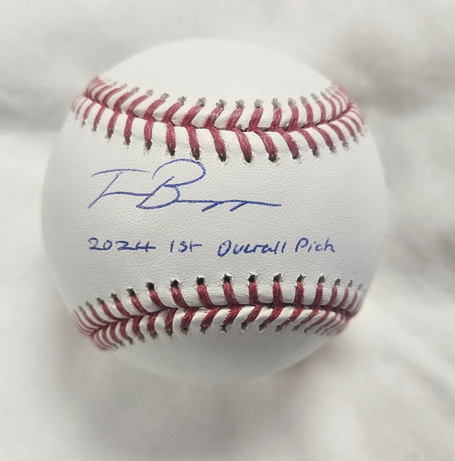 Travis Bazzana Signed MLB Baseball Inscribed 1st Rd Pick JSA