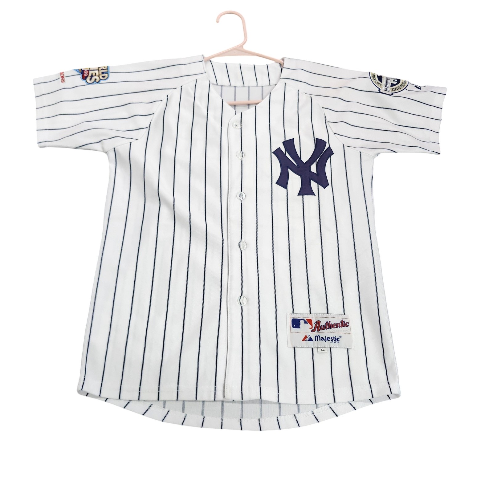 New York Yankees Jersey Mens XL White MLB Baseball Majestic 25 2009 World Series