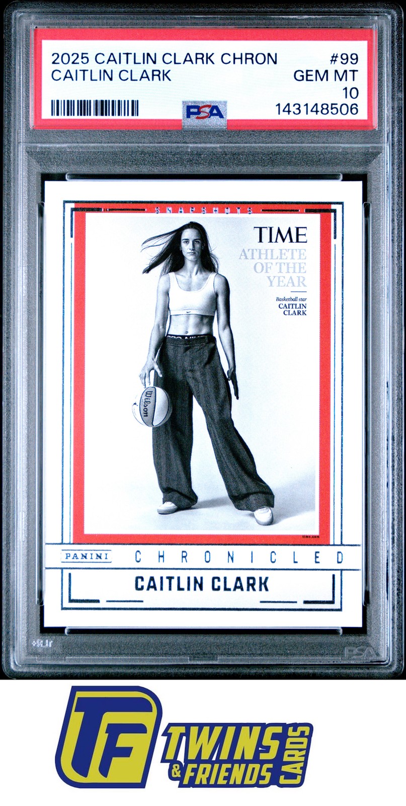 2025 Panini Caitlin Clark Chronicled #99 Caitlin Clark PSA 10