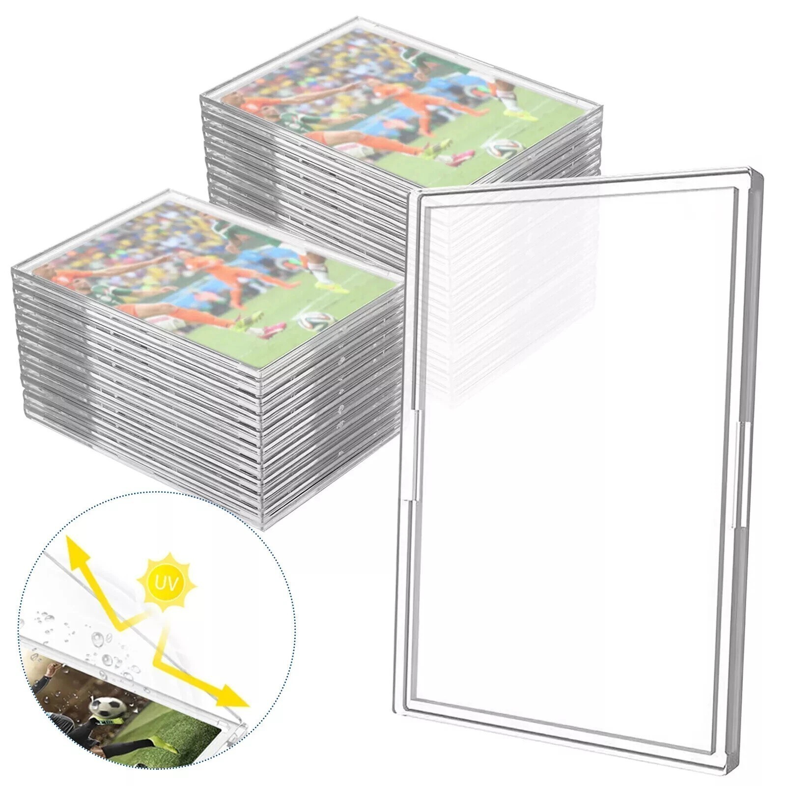 5-100Pcs Card Holder For Baseball Trading Sports Cards 35PT Hard Case Protector