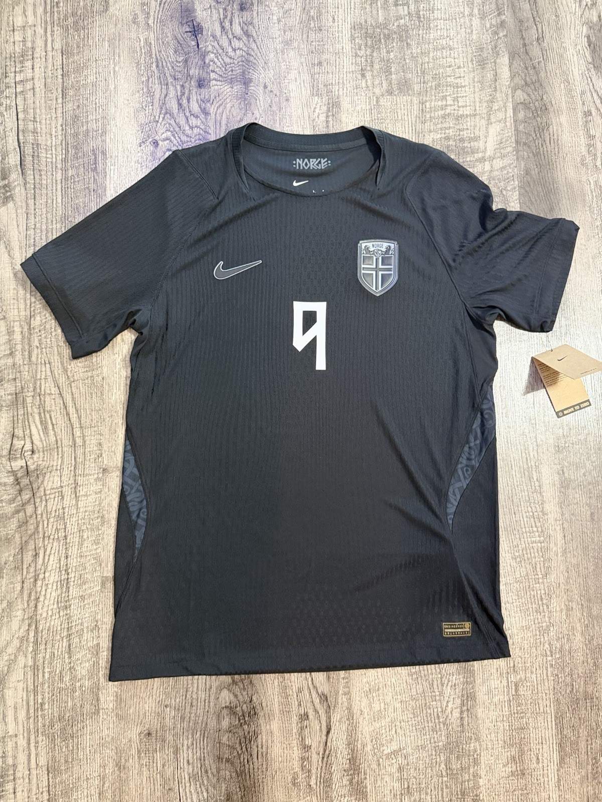 Erling Haaland Norway Nike 2026 Black WC 2026 Jersey Aero-Fit Size L IB5210-010