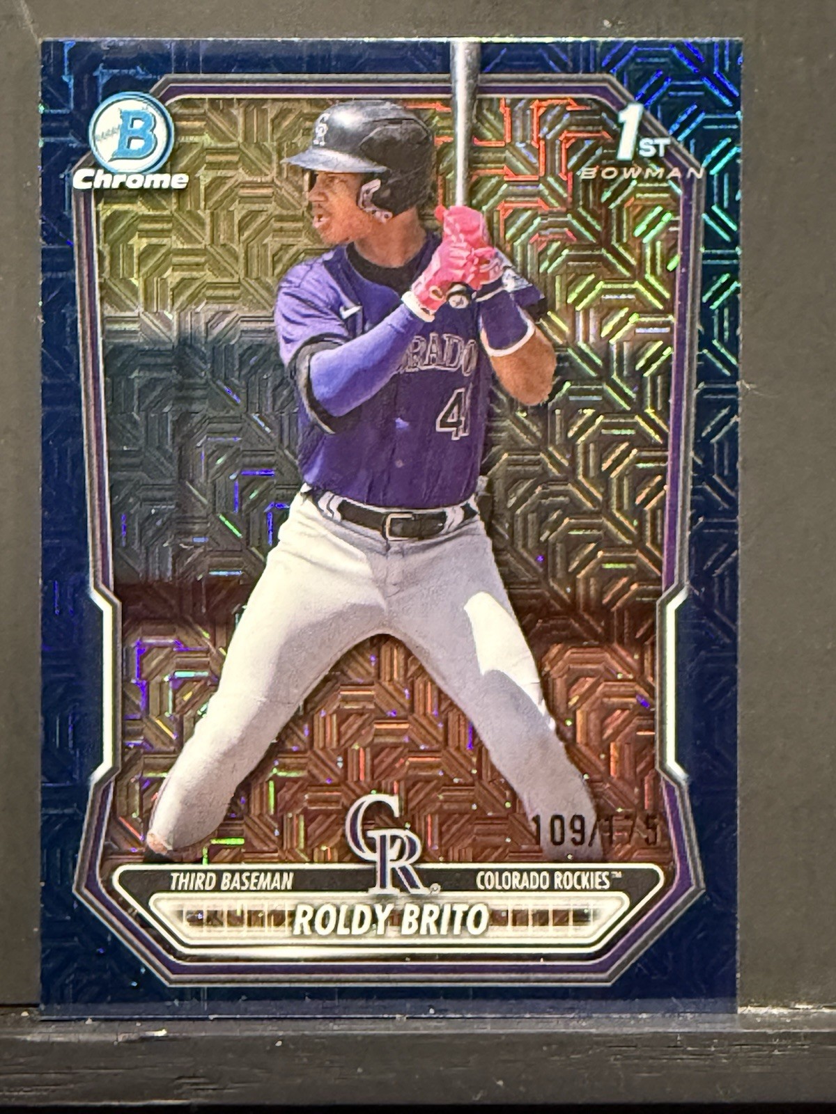 2026 Bowman Chrome #BCP-21 Roldy Brito Navy Mojo Refractor /175