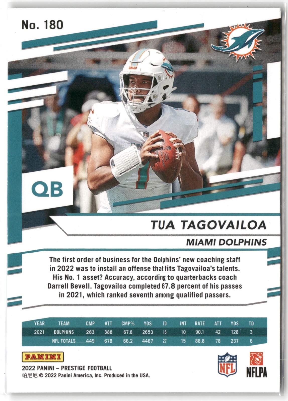 2022 Panini Prestige Tua Tagovailoa Xtra Points Diamond #180