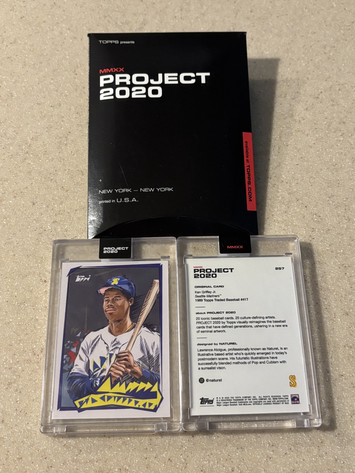 2020 Topps Project 2020 – 1989 Topps Traded Ken Griffey Jr #257 Naturel /3330