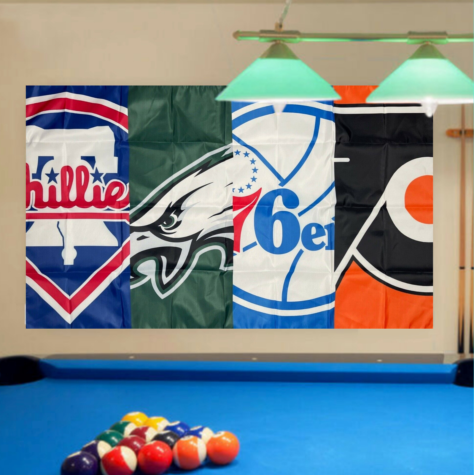 Eagles Phillies 76ers Flyers Philadelphia 3×5 Flag Man Cave Banner New USA Teams