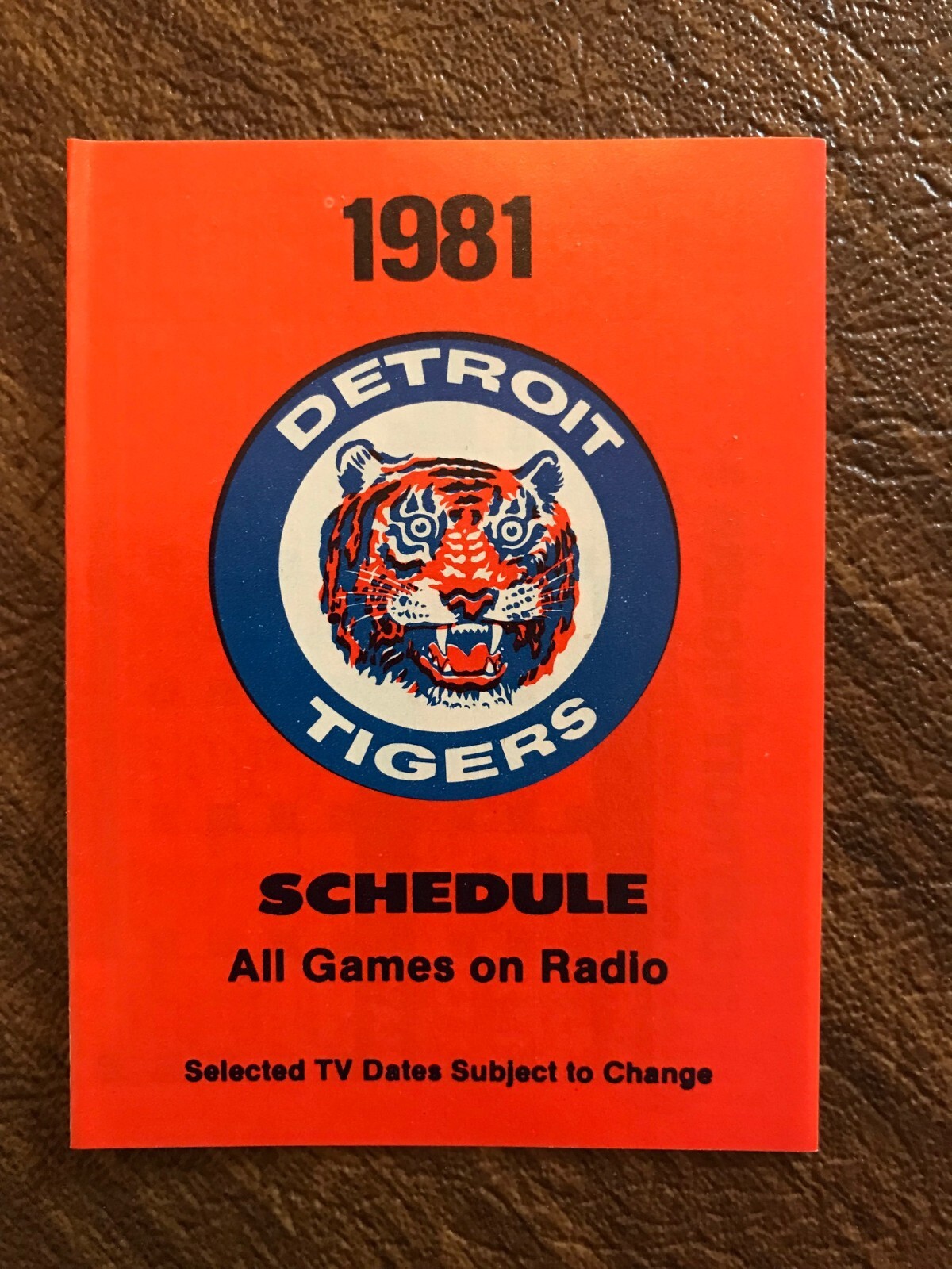 1981 DETROIT TIGERS Pocket Schedules take your pick Free Shipping