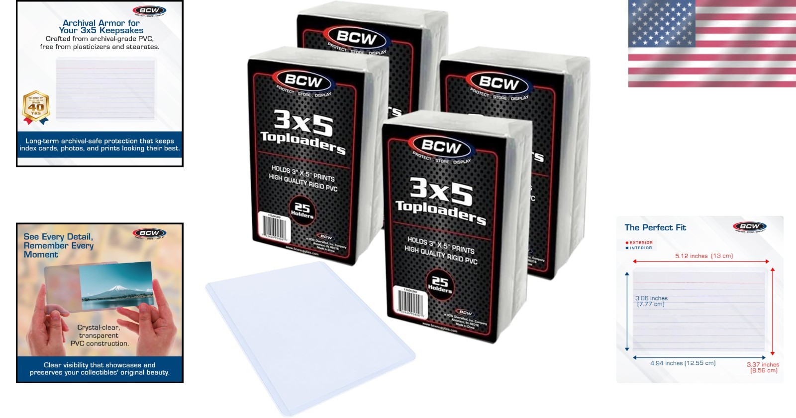 Transparent 3×5 Topload Holders in Bulk – 100 Pack for Ultimate Preservation
