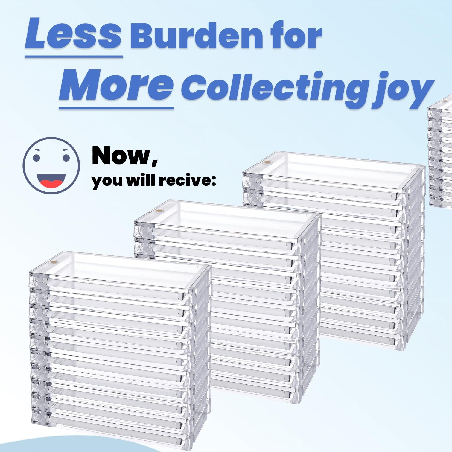 30 PCS Acrylic Booster Pack Protector One Touch Booster Pack Magnetic Holder..